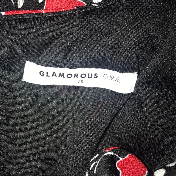 Glamorous Curve floral polka dot ruffle wrap dress - Picture 8 of 8